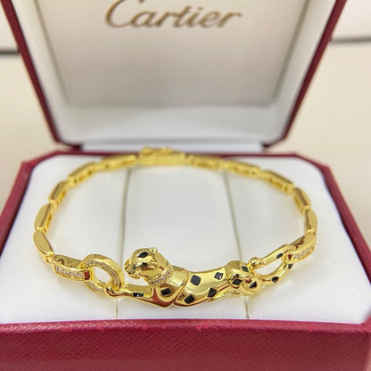 [⭐moonlume]PANTHERE HALF DIAMOND ON CHAIN BRACELET