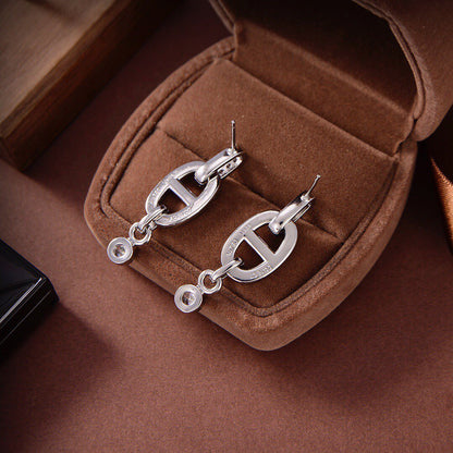 [⭐moonlume]HM CHAINE DIAMOND EARRINGS