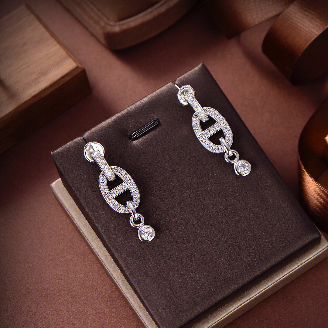 [⭐moonlume]HM CHAINE DIAMOND EARRINGS