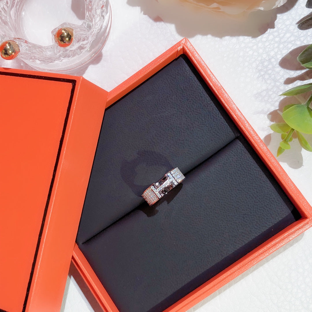[⭐moonlume]H RING FULL DIAMOND