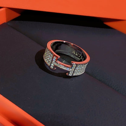 [⭐moonlume]H RING FULL DIAMOND