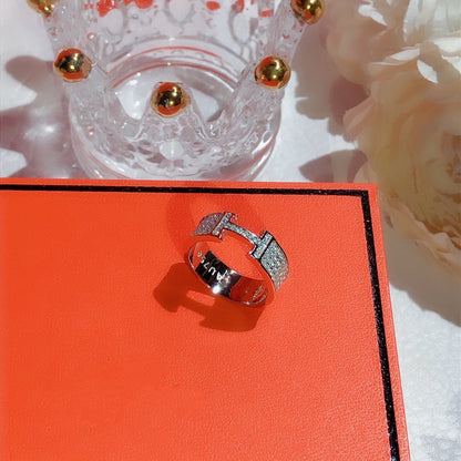 [⭐moonlume]H RING FULL DIAMOND