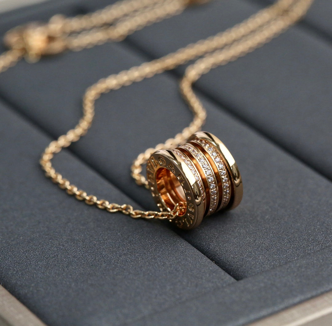 [⭐moonlume]ZERO 1 PINK GOLD DIAMOND NECKLACE