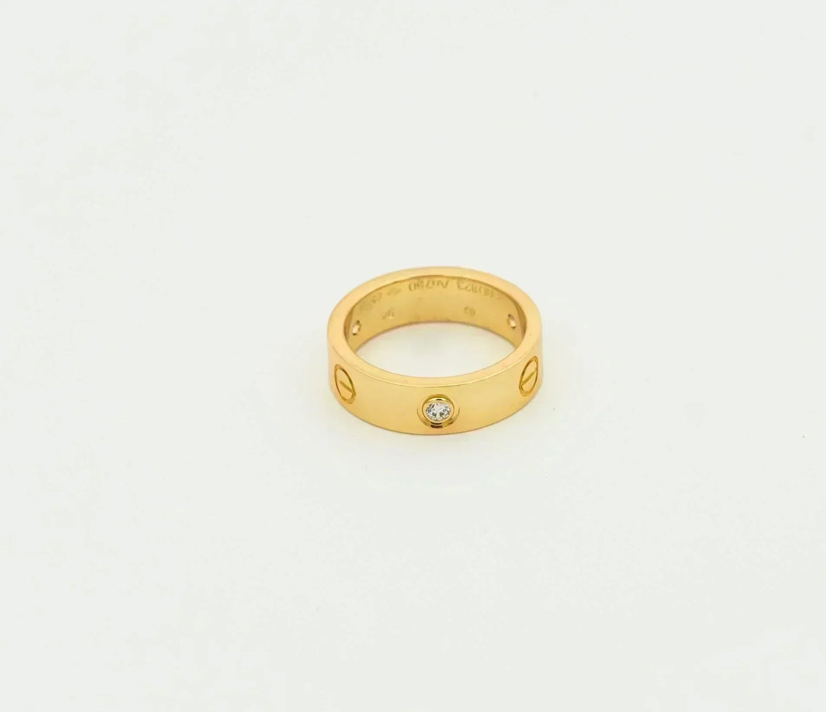 [⭐moonlume]LOVE RING 5.5MM 3 DIAMONDS GOLD