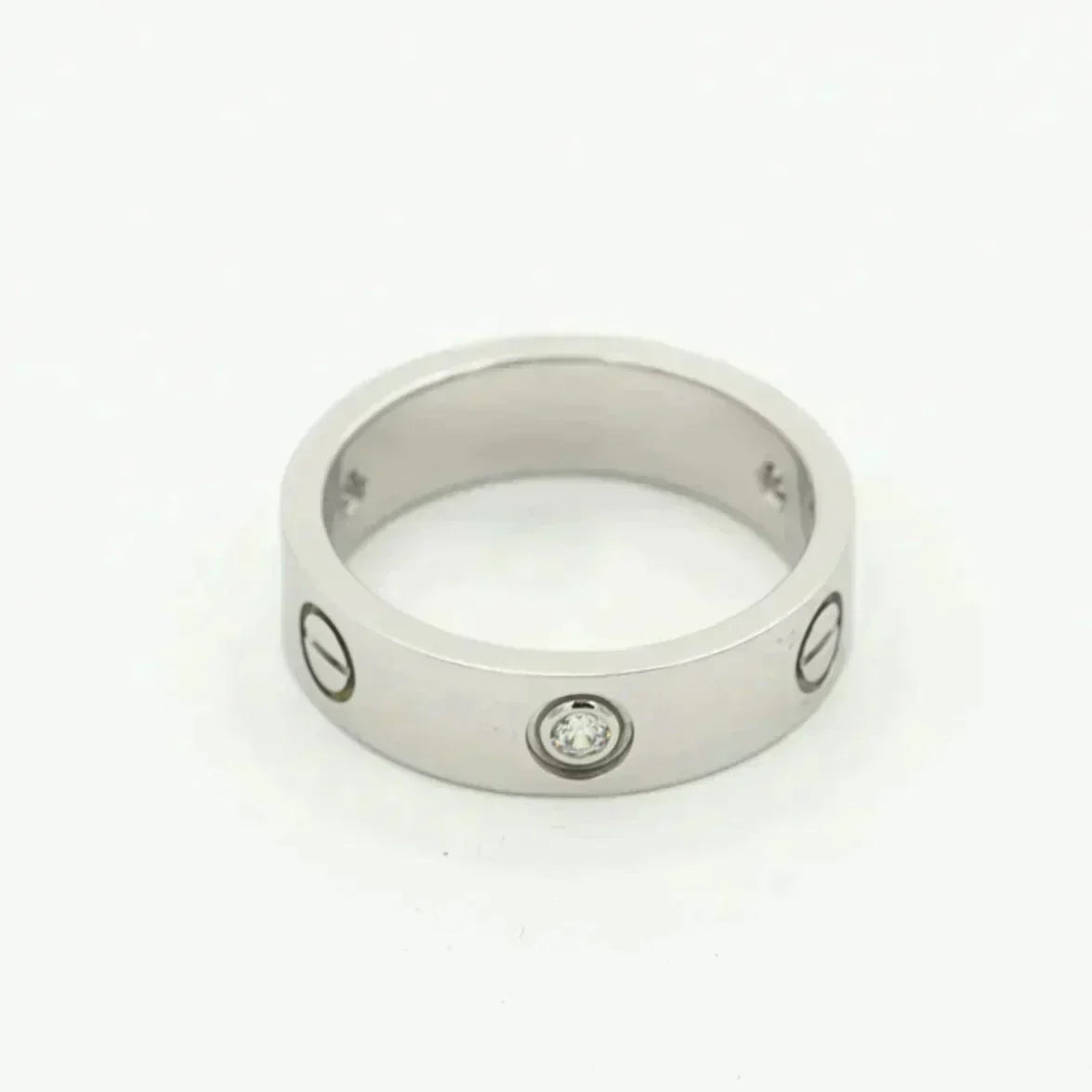 [⭐moonlume]LOVE RING 5.5MM 3 DIAMONDS SILVER