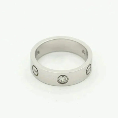 [⭐moonlume]LOVE RING 5.5MM 3 DIAMONDS SILVER
