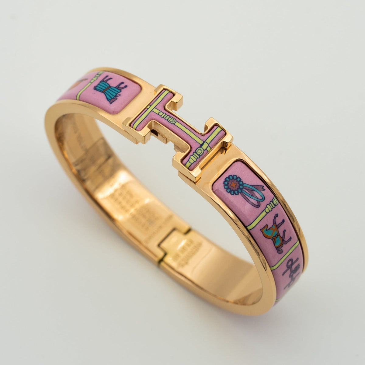 [⭐moonlume]H PINK GOLD BRACELET PINK CERAMIC