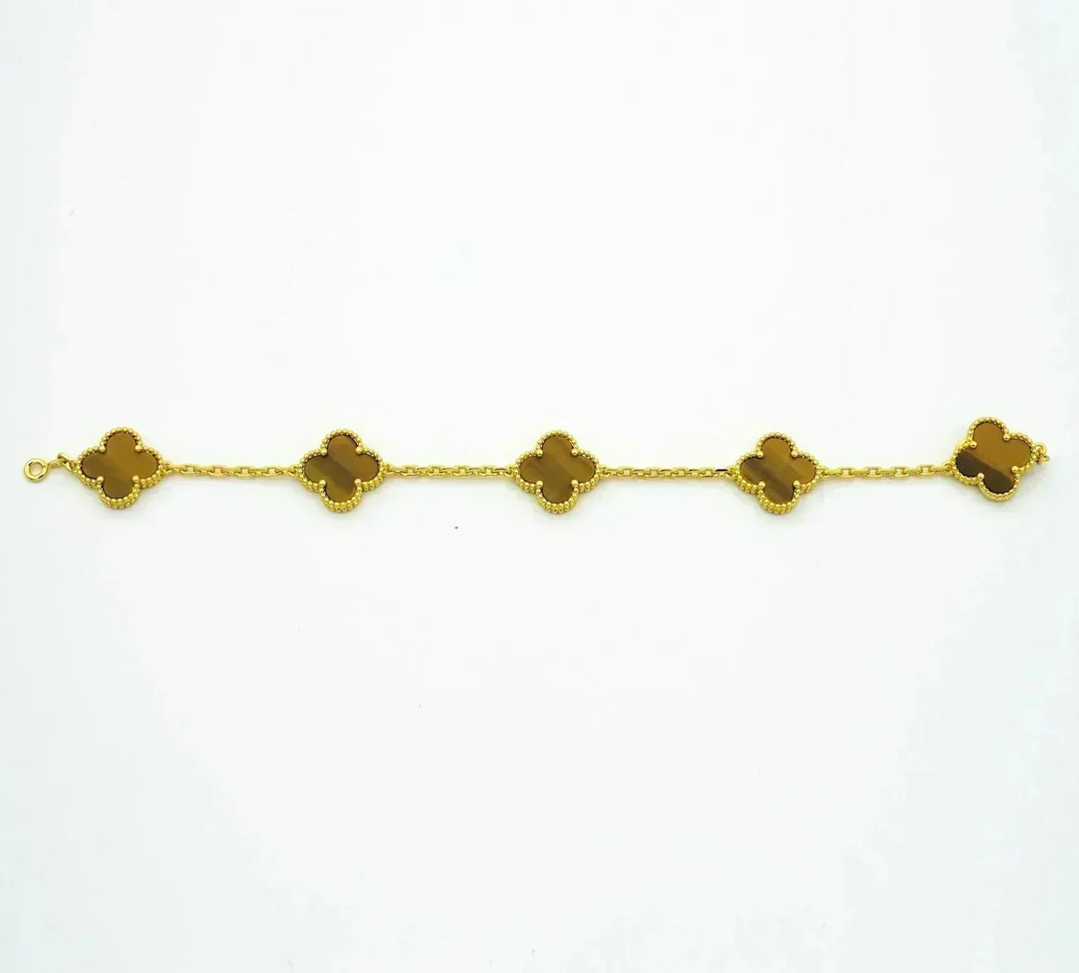 [⭐moonlume] CLOVER 5 MOTIFS TIGER EYE BRACELET COLLECTION
