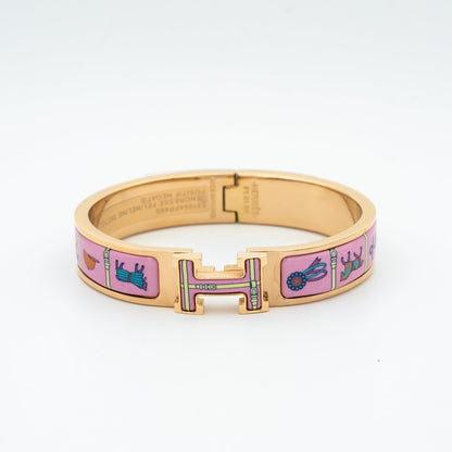 [⭐moonlume]H PINK GOLD BRACELET PINK CERAMIC