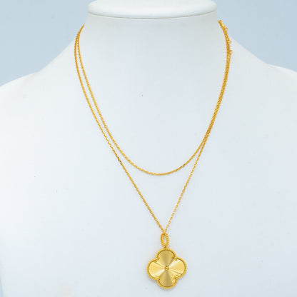 [⭐moonlume]CLOVER 25MM PEDANT NECKLACE GOLD