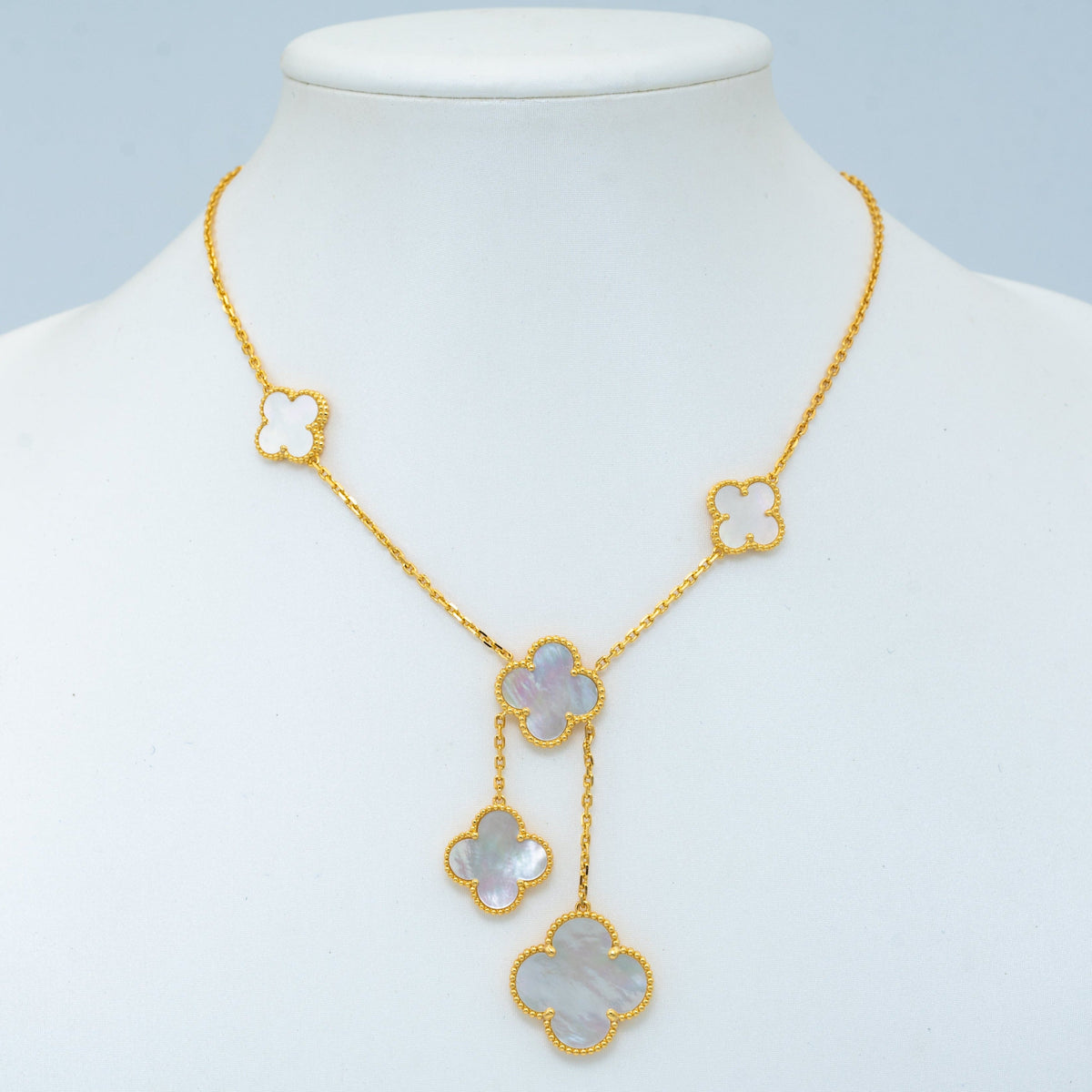[⭐moonlume]CLOVER MOTHER OF PEARL NECKLACE 6 MOTIF