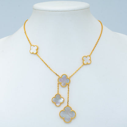 [⭐moonlume]CLOVER MOTHER OF PEARL NECKLACE 6 MOTIF