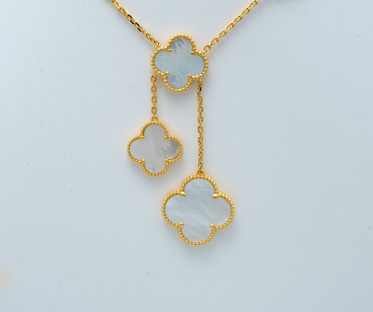 [⭐moonlume]CLOVER MOTHER OF PEARL NECKLACE 6 MOTIF