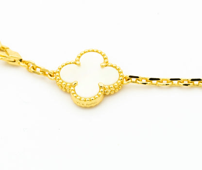[⭐moonlume]CLOVER BRACELET 5 MOTIFS ONYX MOP