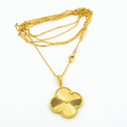 [⭐moonlume]CLOVER 25MM PEDANT NECKLACE GOLD