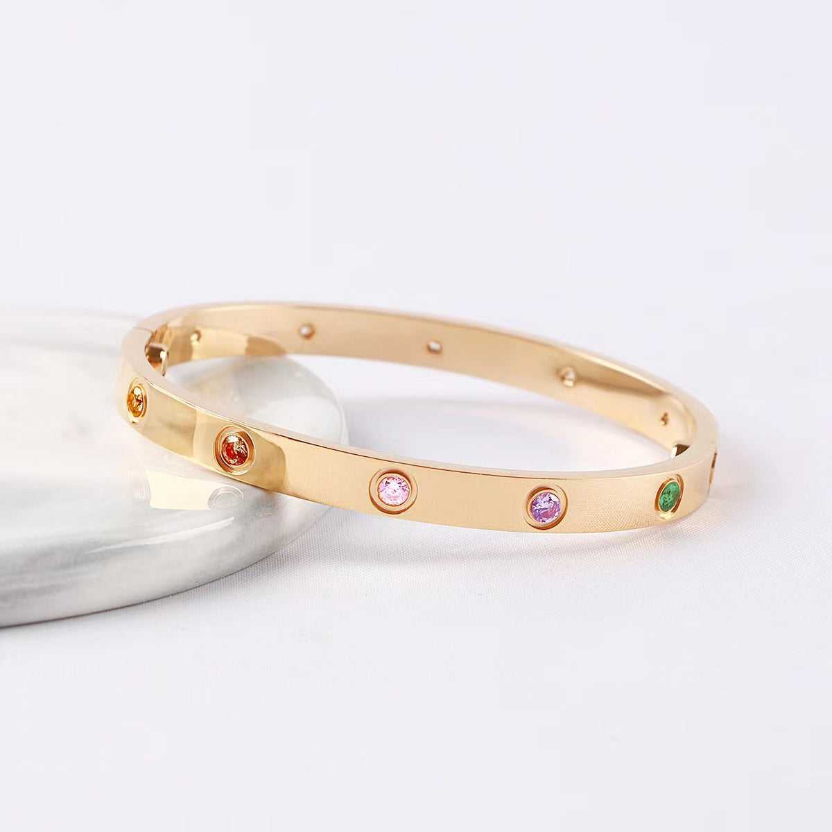 [⭐moonlume] 2026 RAINBOW LOVE BRACELET 6.1MM  10 DIAMONDS