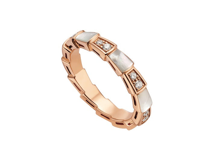 [⭐moonlume]SERPENTI RING PINK GOLD DIAMOND MOP 3MM