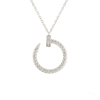 [⭐moonlume]JUSTE NECKLACE SILVER DIAMONDS