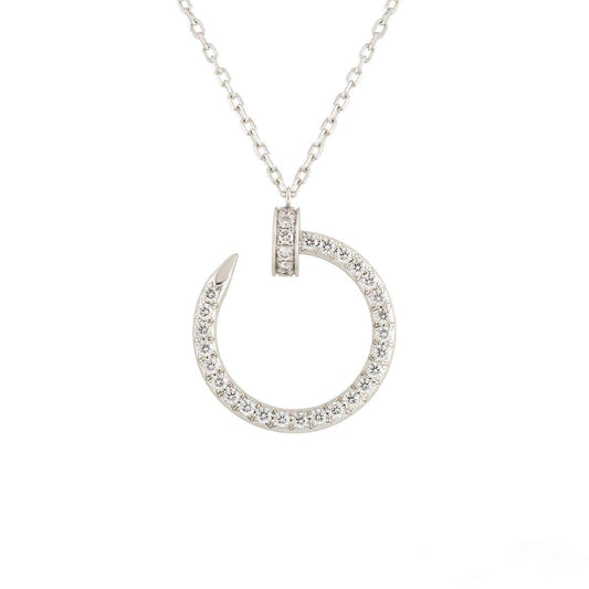 [⭐moonlume]JUSTE NECKLACE SILVER DIAMONDS