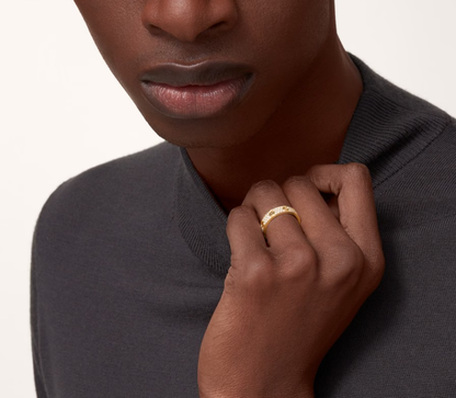 [⭐moonlume]LOVE RING 4mm-wide full-diamond ring GOLD