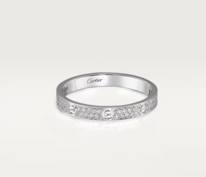 [⭐moonlume]LOVE RING 2.6mm-wide full-diamond ring silver
