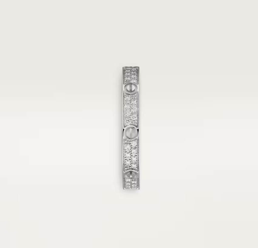 [⭐moonlume]LOVE RING 2.6mm-wide full-diamond ring silver