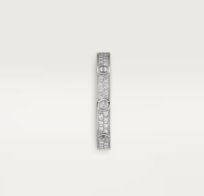 [⭐moonlume]LOVE RING 2.6mm-wide full-diamond ring silver