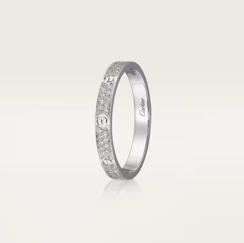 [⭐moonlume]LOVE RING 2.6mm-wide full-diamond ring silver