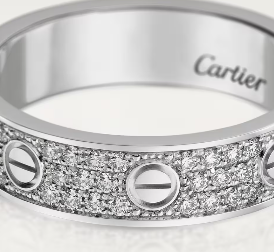 [⭐moonlume]LOVE RING 4mm-wide full-diamond ring silver
