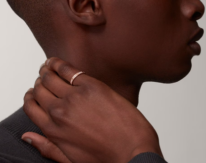 [⭐moonlume]LOVE RING 2.6mm-wide full-diamond ring Rose Gold