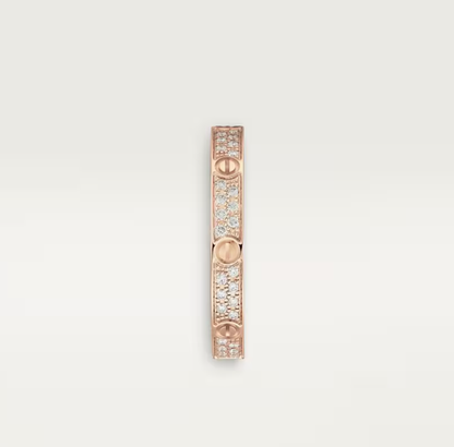 [⭐moonlume]LOVE RING 2.6mm-wide full-diamond ring Rose Gold