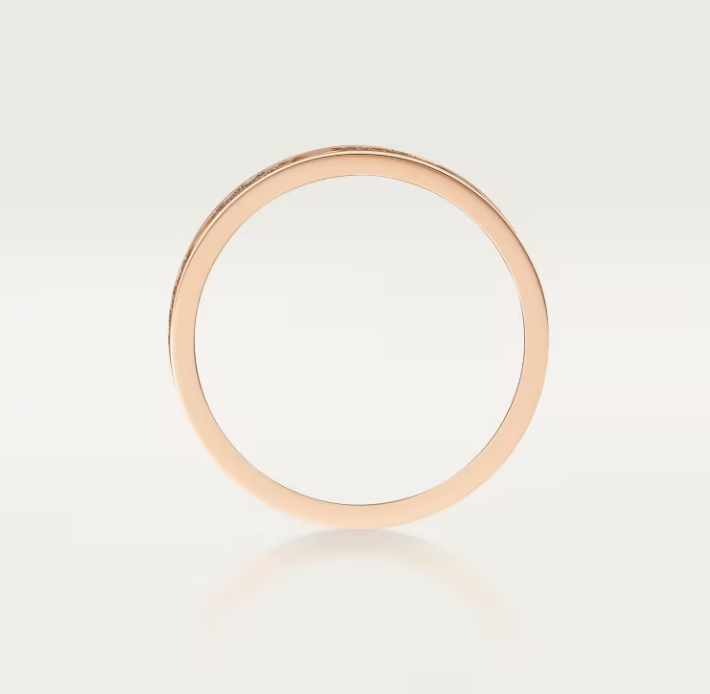 [⭐moonlume]LOVE RING 4mm-wide full-diamond ring Rose Gold