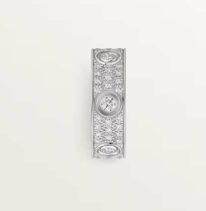 [⭐moonlume]LOVE RING 6.5MM Full Diamond, 6 Major Diamonds Silver