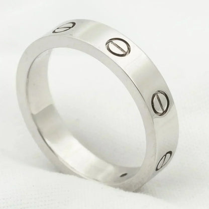 [⭐moonlume]LOVE RING 4MM 1 DIAMOND SILVER