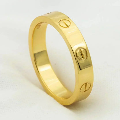 [⭐moonlume]LOVE RING 4MM 1 DIAMOND GOLD