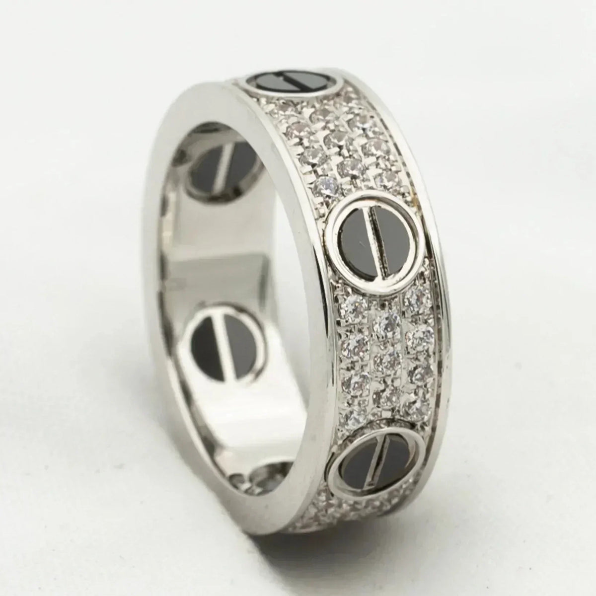 [⭐moonlume]LOVE RING 5.5MM DIAMONDS PAVED CERAMIC