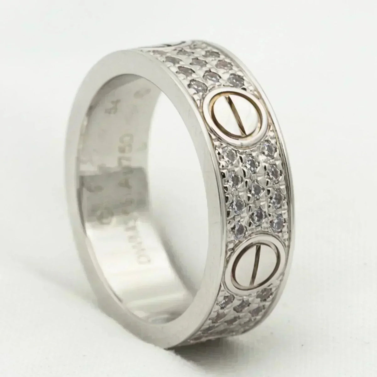[⭐moonlume]LOVE RING 5.5MM DIAMONDS PAVED