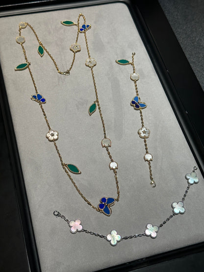 [⭐moonlume] 26 NEW CLOVER 15 MOTIFS LUCKY NECKLACE