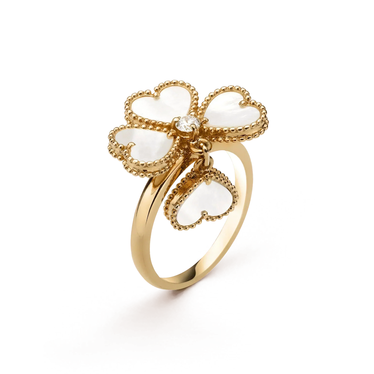 [⭐moonlume]SWEET CLOVER WHITE MOP RING