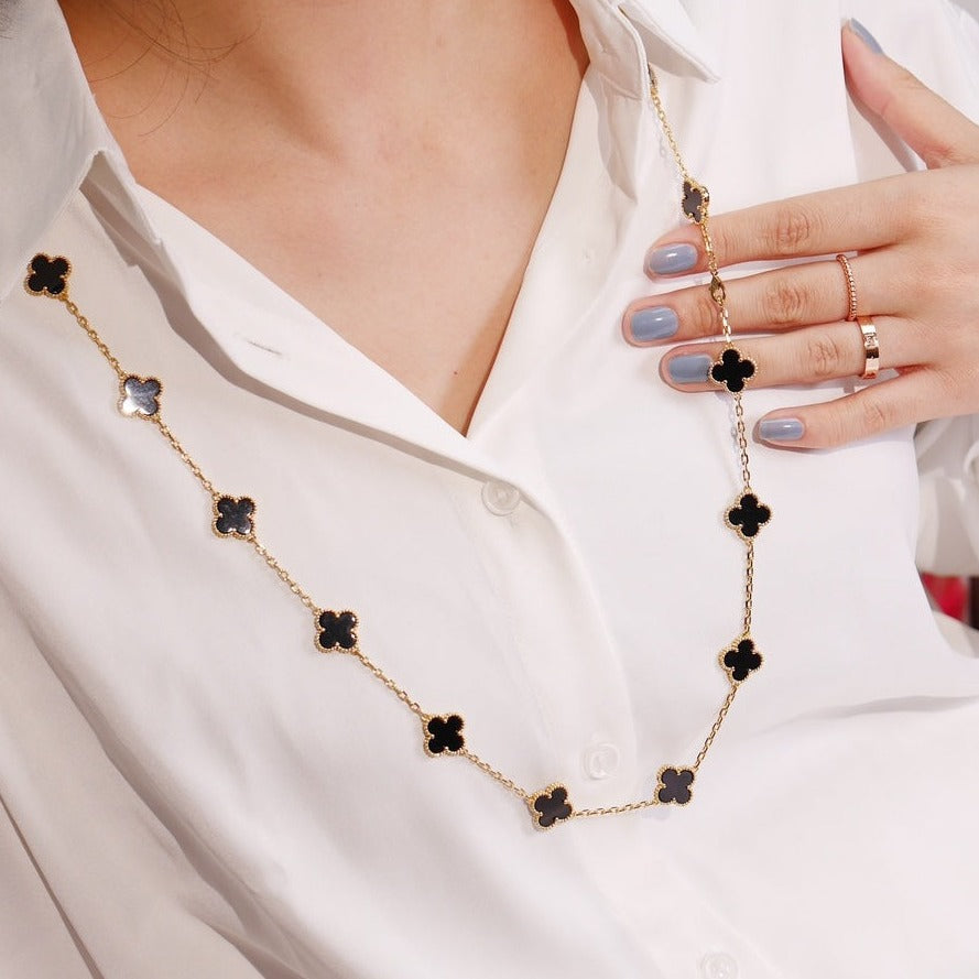 [⭐moonlume]CLOVER 20 MOTIFS ONYX ROSE GOLD
