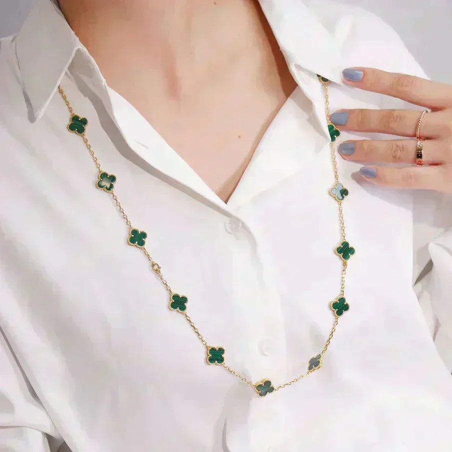 [⭐moonlume]CLOVER 20 MOTIFS MALACHITE GOLD