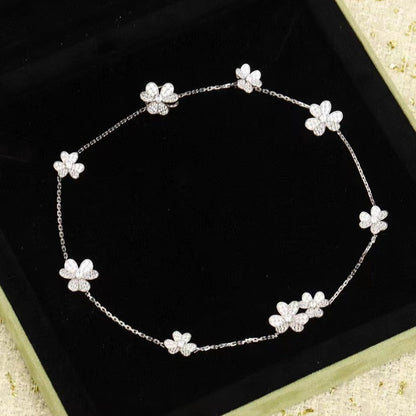 [⭐moonlume]FRIVOLE SILVER 9 FLOWERS NECKLACE