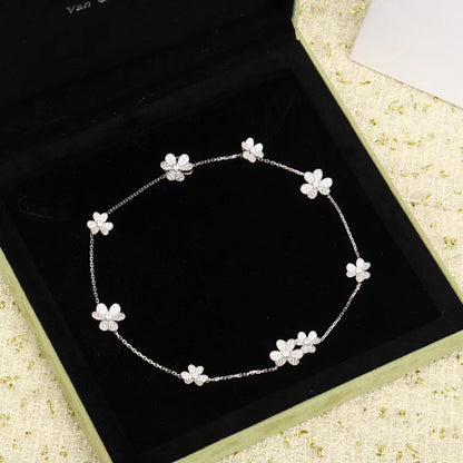[⭐moonlume]FRIVOLE SILVER 9 FLOWERS NECKLACE