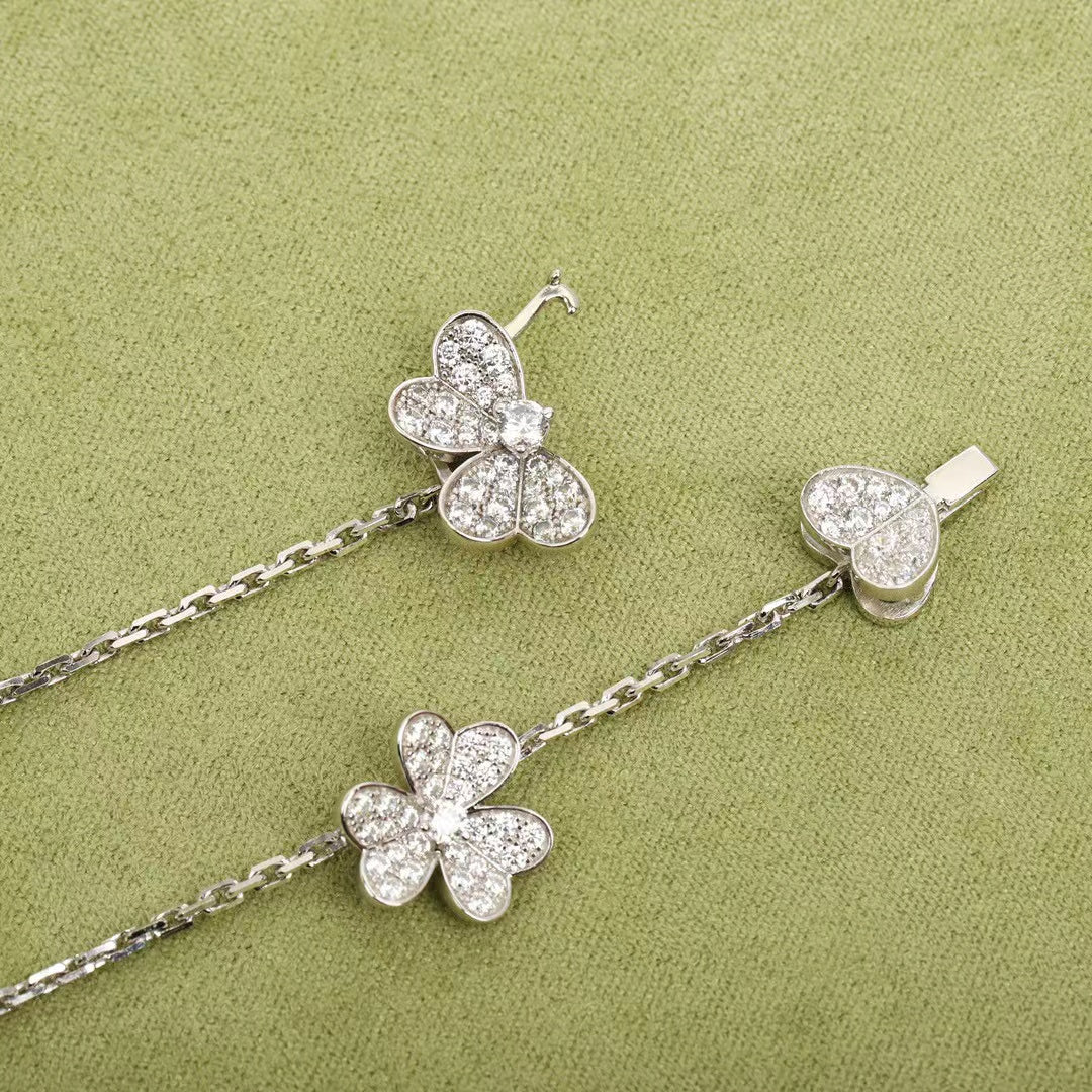 [⭐moonlume]FRIVOLE SILVER 9 FLOWERS NECKLACE