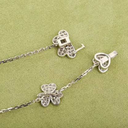 [⭐moonlume]FRIVOLE SILVER 9 FLOWERS NECKLACE