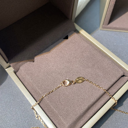 [⭐moonlume]JEUX DE PINK GOLD DIAMOND NECKLACE