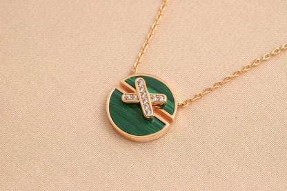 [⭐moonlume]JEUX DE ROSE GOLD DIAMOND NECKLACE