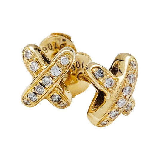 [⭐moonlume]JEUX DE GOLD DIAMOND EARRINGS