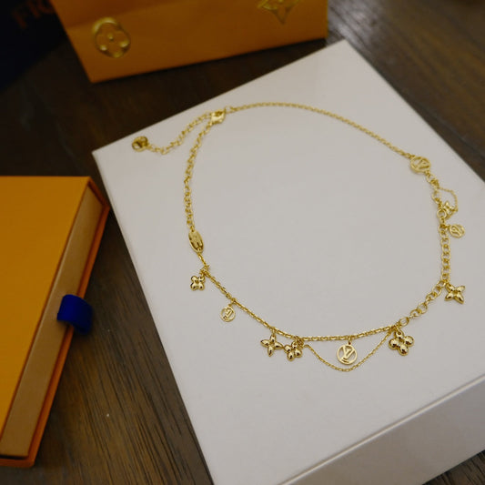 [⭐moonlume]BLOOMING SUPPLE NECKLACE BRASS