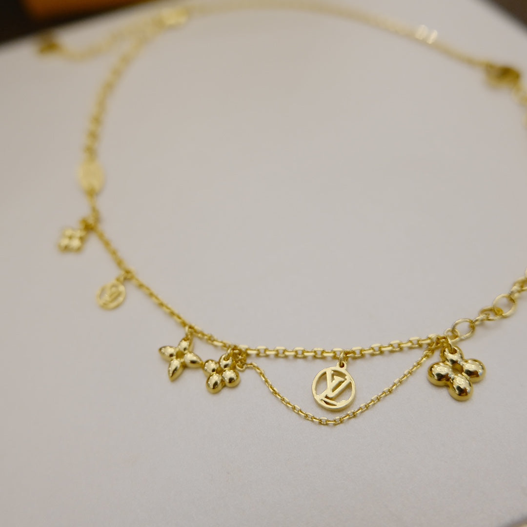 [⭐moonlume]BLOOMING SUPPLE NECKLACE BRASS